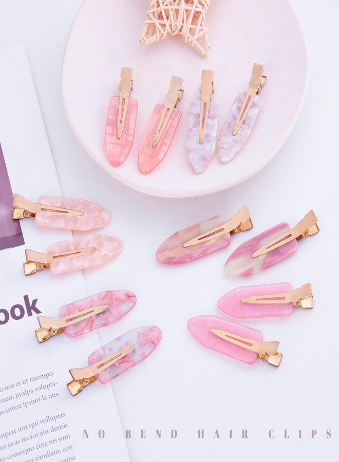 Cptots No Crease Creaseless No Bend Hair Clips For Styling Non Slip Flat Clips For Makeup Hair Accessories For Women,Pink,12 PCS - Image 2